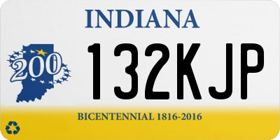 IN license plate 132KJP
