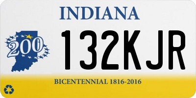 IN license plate 132KJR