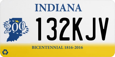 IN license plate 132KJV