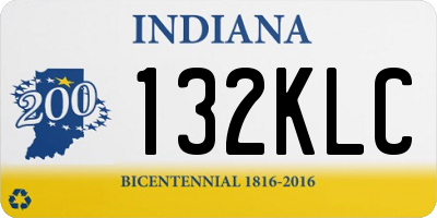 IN license plate 132KLC