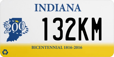 IN license plate 132KM