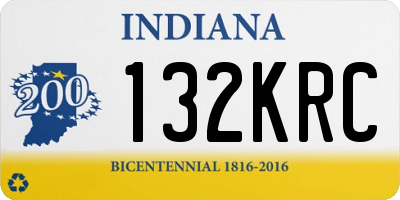 IN license plate 132KRC