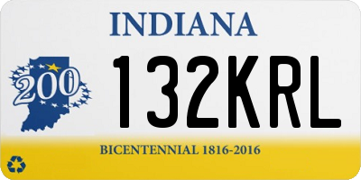 IN license plate 132KRL