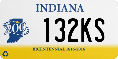 IN license plate 132KS