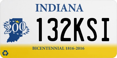 IN license plate 132KSI