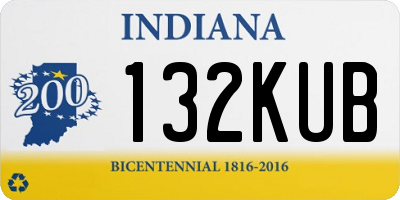 IN license plate 132KUB