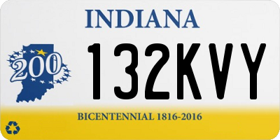 IN license plate 132KVY