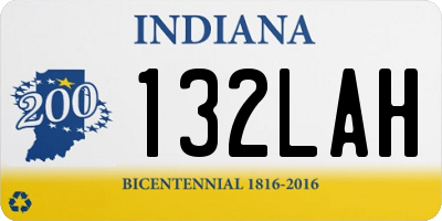 IN license plate 132LAH
