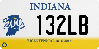 IN license plate 132LB