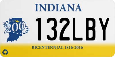 IN license plate 132LBY