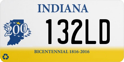 IN license plate 132LD