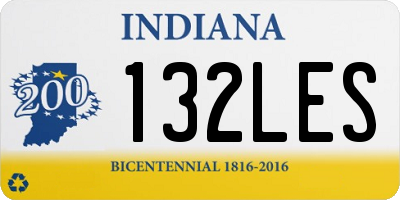 IN license plate 132LES