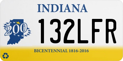 IN license plate 132LFR