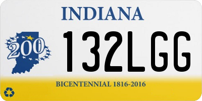 IN license plate 132LGG