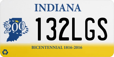 IN license plate 132LGS