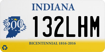 IN license plate 132LHM