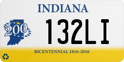 IN license plate 132LI