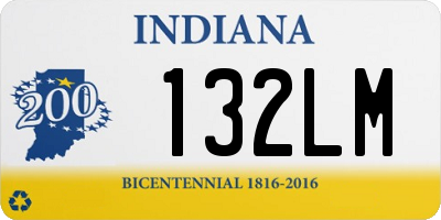 IN license plate 132LM