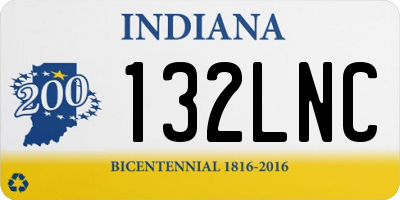 IN license plate 132LNC