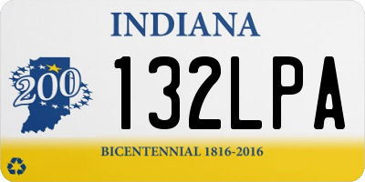 IN license plate 132LPA