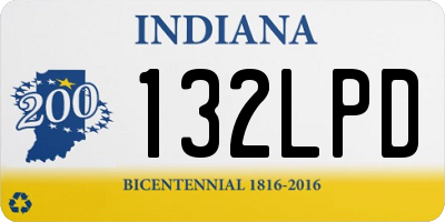 IN license plate 132LPD
