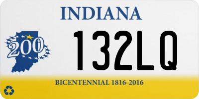 IN license plate 132LQ