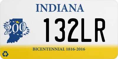 IN license plate 132LR