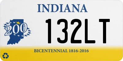 IN license plate 132LT