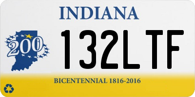 IN license plate 132LTF
