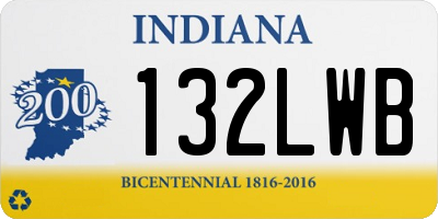 IN license plate 132LWB