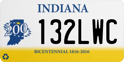 IN license plate 132LWC