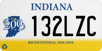 IN license plate 132LZC