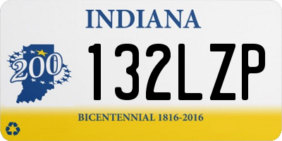 IN license plate 132LZP