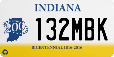 IN license plate 132MBK