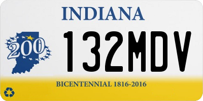 IN license plate 132MDV
