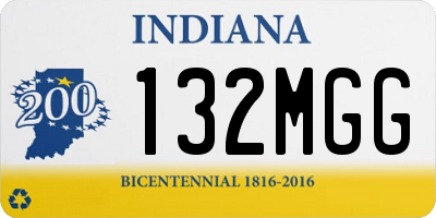 IN license plate 132MGG