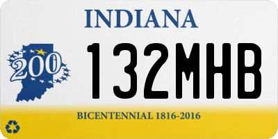 IN license plate 132MHB