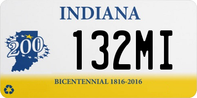 IN license plate 132MI