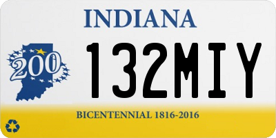 IN license plate 132MIY