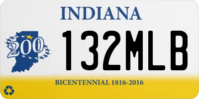 IN license plate 132MLB