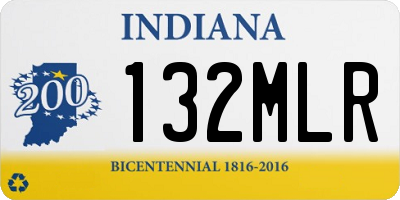 IN license plate 132MLR