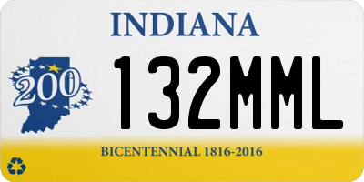 IN license plate 132MML