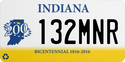 IN license plate 132MNR