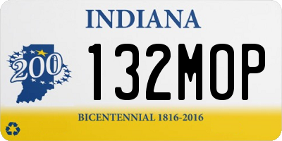 IN license plate 132MOP