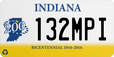 IN license plate 132MPI