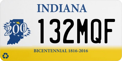 IN license plate 132MQF