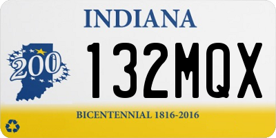 IN license plate 132MQX