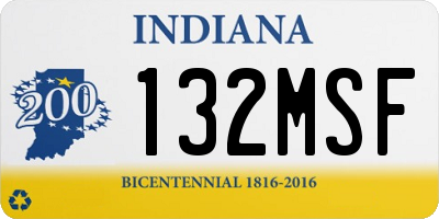 IN license plate 132MSF