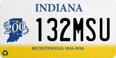 IN license plate 132MSU