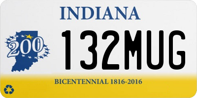 IN license plate 132MUG